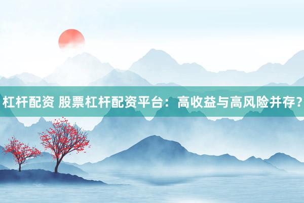杠杆配资 股票杠杆配资平台：高收益与高风险并存？