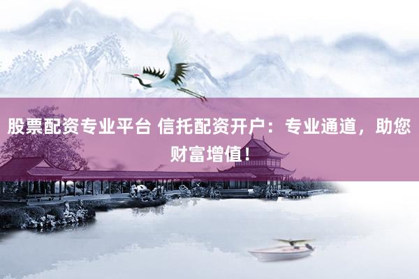 股票配资专业平台 信托配资开户：专业通道，助您财富增值！